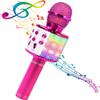JUGTL Wireless Bluetooth Microphone Mobile Phone K Song Treasure Microphone Speaker Integrated Home Wireless Capacitor Microphone (Pink) view 1
