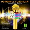 JUGTL Wireless Bluetooth Microphone Mobile Phone K Song Treasure Microphone Speaker Integrated Home Wireless Capacitor Microphone (Gold) view 3