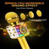 JUGTL Wireless Bluetooth Microphone Mobile Phone K Song Treasure Microphone Speaker Integrated Home Wireless Capacitor Microphone (Gold) view 4