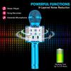 JUGTL Wireless Bluetooth Microphone Mobile Phone K Song Treasure Microphone Speaker Integrated Home Wireless Capacitor Microphone (Blue) view 2
