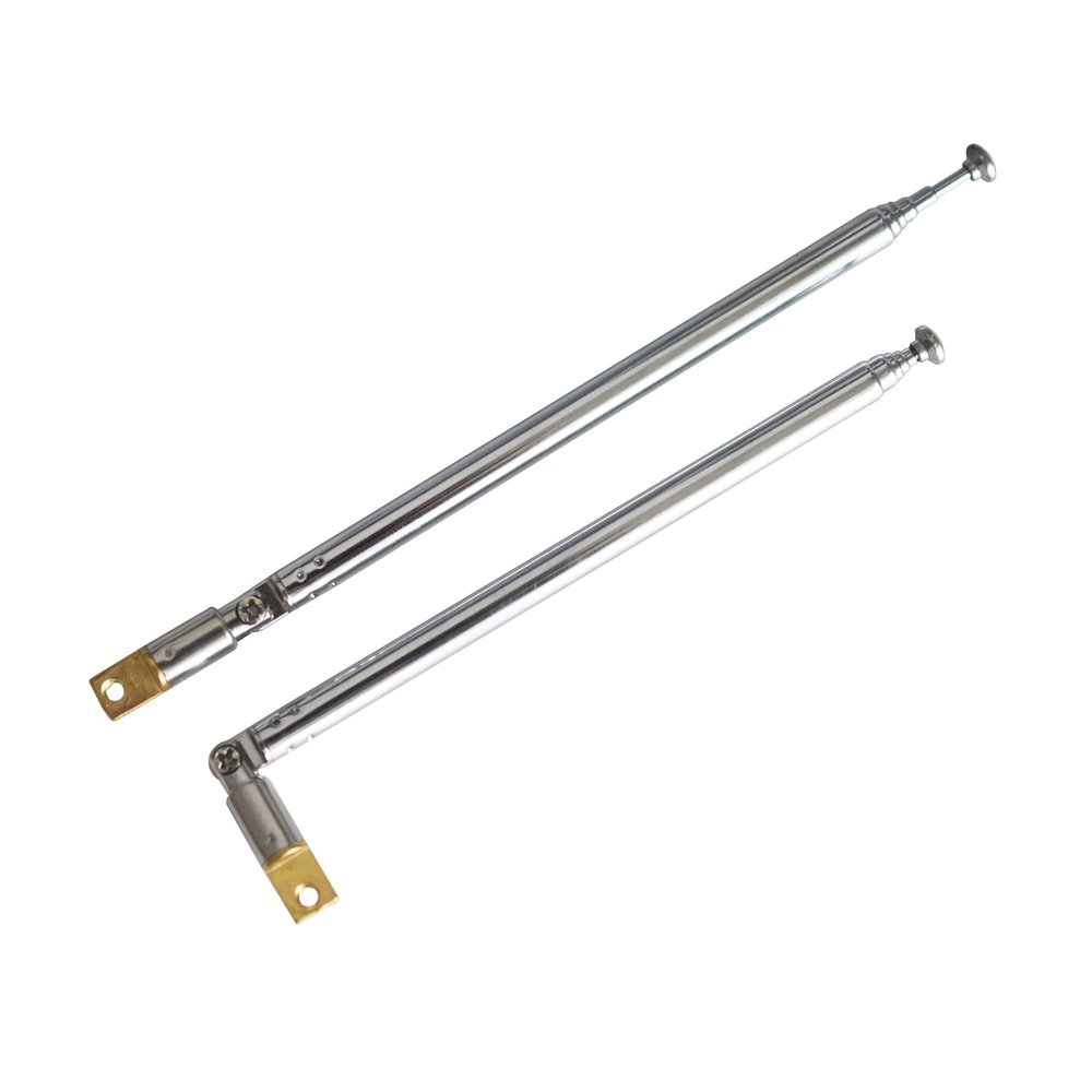 X-SHIYUN 1 Pair AM FM Radio Universal Antenna, 51cm/2inch Length, 6 Section Telescopic Stainless Steel Replacement Antenna Aerial for Radio TV.