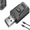 SHANFEILU USB BT 5.0 Adapter 4-in-1 Wireless Stereo Audio Transmitter Receiver Adapter with 3.5mm AUX for Car Aux PC TV Speaker Home Audio System view 1