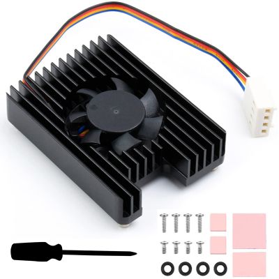 Dedicated All-in-One 3007 Cooling Fan for Raspberry Pi Compute Module 4 CM4,Speed Adjustable 800010% RPM, with Thermal Tapes