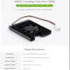 Dedicated All-in-One 3007 Cooling Fan for Raspberry Pi Compute Module 4 CM4,Speed Adjustable 800010% RPM, with Thermal Tapes view 2