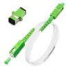 Bangun SC/APC to SC/APC Fiber Optic Internet Cable, Armored Single Mode Patch Cable, Fiber Optic Jumper Optical Patch Cord - SIMPLEX - 9/125um - OS1/OS2 Compatible, LSZH White, 2m view 1