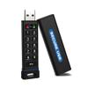 ClevX SecureData SecureUSB KP 128GB Hardware Encrypted USB 3.0 Flash Drive FIPS 140-2 Level 3 Unlock via Keypad TAA Compliant, CJIS, HIPAA, CMMC, GDPR Compliant, Works with Mac and Win Free AV view 1