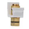Besmelody Speaker Post Snap-in Banana Keystone Jack - White, 6pcs view 4