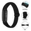4 Pack Stretchy Bands Compatible with Fitbit Inspire 2/Inspire HR/Inspire Bands for Women Men, Soft Adjustable Elastic Nylon Solo Loop Strap Replacement Wristbands for Inspire/Inspire 2/Inspire HR view 2