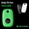 Geiomoo Silicone Case Compatible with Tile Pro 2022, Protective Cover with Carabiner (Luminous Green) view 2