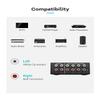 4-Port Bi-Directional RCA Audio Switcher, 4-Way Stereo L/R Sound Channel 2 in 4 Out or 4 in 2 Out, L/R Sound Channel Audio Switch Splitter RCA Stereo Switch Selector for DVD Stereo Speaker CD Player view 2