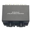 4-Port Bi-Directional RCA Audio Switcher, 4-Way Stereo L/R Sound Channel 2 in 4 Out or 4 in 2 Out, L/R Sound Channel Audio Switch Splitter RCA Stereo Switch Selector for DVD Stereo Speaker CD Player view 4