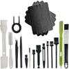 GWZiehory Keyboard Cleaner Brush, 19PCS Anti Static Computer Cleaning Kit with Tweezers, Small Portable Plastic Nylon Handle Dusty Brush for Car Seat Wall Gap Water Cup Home Cleaner view 1