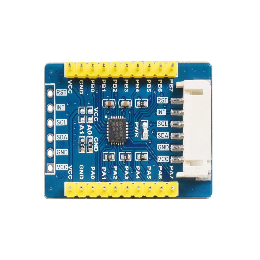 AW9523B IO Expansion Board for Raspberry Pi, Arduino, STM32, I2C Bus, Expands 16 I/O Pins, Allows Using 4 Expansion Boards at The Same Time by Modifying The I2C Addrtess, Expand up to 64 I/O Ports