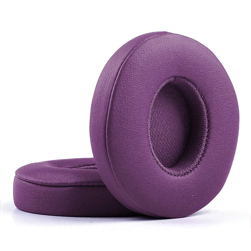 Asopetch Solo3 Replacement Earpads, Protein PU Leather Ear Cushion, Compatible with Beats Solo3.0 Solo 2.0 Wireless On-Ear Headphones (Dark Purple)
