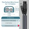 ZhiYo Wire Covers for 2 Cords, Wire Hider on Wall Mounted, 68in Cord Cover Kit, Cable Cover Paintable, Cable Concealer for Extension Cord, Ethernet Cable, Speaker Wire Hider, Grey W0.7in H0.4in view 2