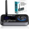 Pyle Wireless Bluetooth Transmitter Receiver - Audio Transmitting Box for TV Home Stereo, LCD Display, Optical, and AUX Audio Jacks, Bluetooth Version: 5.0 view 1