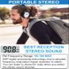ZHIWHIS FM Portable Radio, Stereo Headsetwith LCD,Over Ear Foldable, Pocket Walkmen Conference Receiver, Small Wireless/Wired Headphones Operated by 2 AA Batteries for Walking/Running ZWS-308 view 3