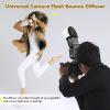 Andoer Universal Camera Flash Bounce Diffuser Replacement Softbox Speedlite for Canon Nikon Sony Godox Yongnuo Flash in Camera view 2
