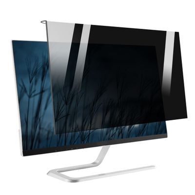 CUNIO Monitor Privacy Screen Protector for 19-32" Display, Hanging Privacy Screen Filter for Widescreen Monitors, Scratch-Resistant and Waterproof Acrylic Panel / 21/22in 491x320mm