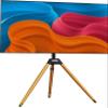 Ergounion Tripod TV Stand for 32-75 Inch Screen up to 77lbs, Height Adjustable Easel TV Floor Stand with Wood Legs and Cable Ties view 1
