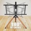 Ergounion Tripod TV Stand for 32-75 Inch Screen up to 77lbs, Height Adjustable Easel TV Floor Stand with Wood Legs and Cable Ties view 3