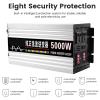 LJZLJZ Car Pure Sine Wave Inverter, Household Solar Inverter, 12V/24V/48V/60V to 220V, 5000W/6000W/7000W, Dual Voltage Display, with 2 Battery Clip,5000W-24V view 2