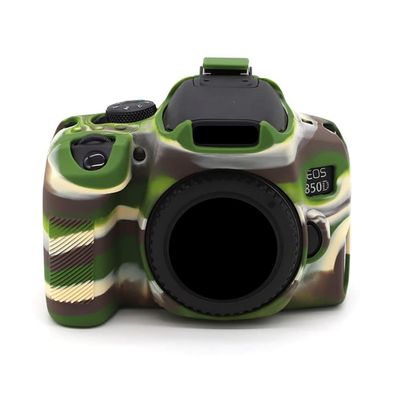 Camera Case Bag Camouflage Green Soft Silicone Rubber Armor Skin Body Cover Protector for Canon EOS 850D digital camera