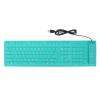 Acogedor Foldable Silicone Keyboard, 108 Keys USB Wired Portable Rollup, Waterproof Dustproof, Mute Typing, Plug and Play (Green) view 3