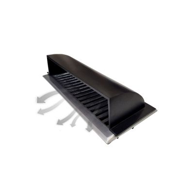 Prima Decorative Hardware Floor Vent Air Deflector/Diverter 4"x10"  Dome Design, Heavy Duty, Cast Aluminum Air Vent Deflectors - Rust Free, Powder Coated Finish Floor Vent Deflectors - Black