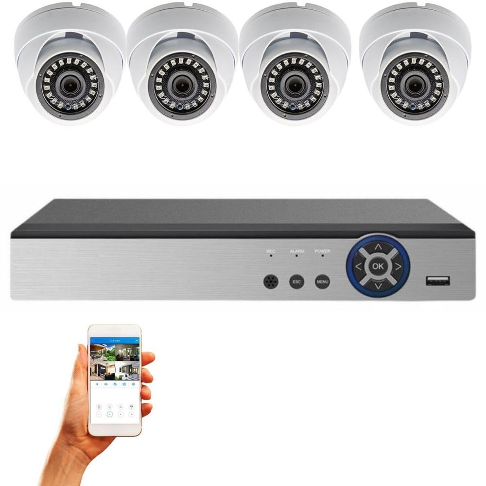 Evertech 8 Channel 1080P HD Indoor Outdoor Fixed Lens 4 Camera Security Surveillance System 2TB HDD