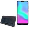BoxWave Keyboard Compatible with Honor 10 - SlimKeys Bluetooth Keyboard - with Backlight, Portable Slim LED 7 Colors - Jet Black view 1