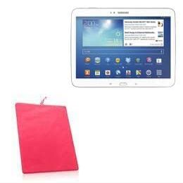 BoxWave Case Compatible with Galaxy Tab 3 10.1 - Velvet Pouch, Soft Velour Fabric Bag Sleeve with Drawstring - Cosmo Pink