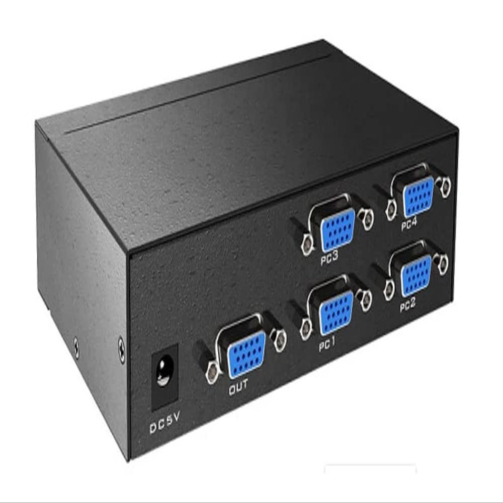 4-Channel Quad VGA Video Multi-Viewing Multiplexer with IR Remote
