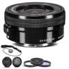 Sony E PZ 16-50mm f/3.5-5.6 OSS Lens (SELP1650) + Filter Kit + Lens Cap Keeper + Cleaning Kit + More (Renewed) view 1