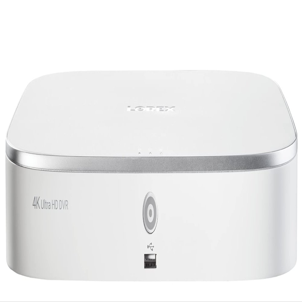 Lorex D841A62 4K Ultra HD 16 Channel Digital Video Recorder with Smart Motion Detection, Smart Home Voice Control and 2TB HDD (White)