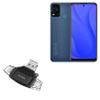 BoxWave Smart Gadget Compatible with BLU G71+ - AllReader SD Card Reader, microSD Card Reader SD Compact USB - Jet Black view 1