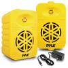 Pyle Bluetooth Indoor Outdoor Speakers Pair - 300 Watt Dual Waterproof 4 2-Way Full Range Speaker System w/ 1/2 High Compliance Polymer Tweeter - Home, Boat, Marine, Deck, Patio, Poolside - PDWRBT46YL view 1