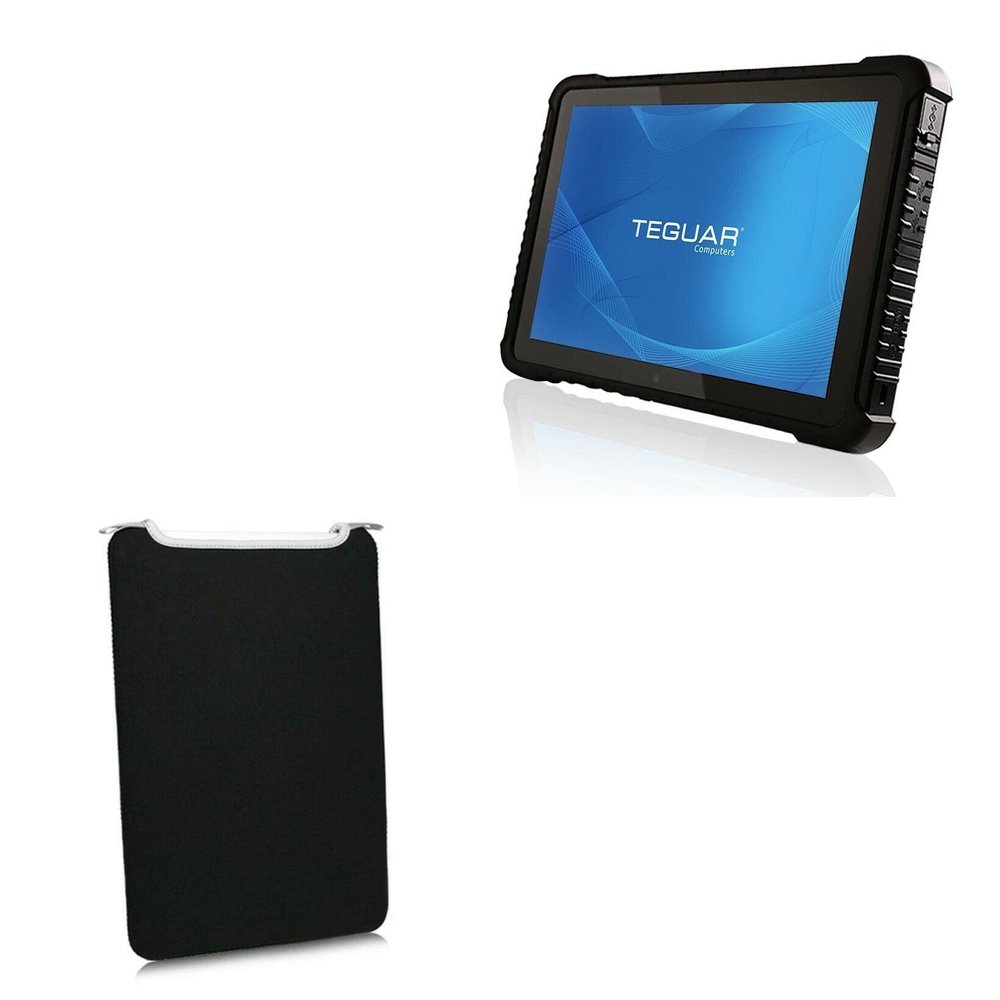 BoxWave Case Compatible with Teguar TRT-5180-10 - SlipSuit, Soft Slim Neoprene Pouch Protective Case Cover - Jet Black