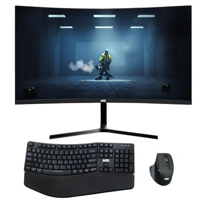 TechMagnet All in one Desktop Computer,Cheetah 4,Intel Core i3 8th Gen 2.9Ghz,8GB DDR3,240GB SSD,New 24 inch Curved Display,MTG Wireless Ergonomic Keyboard Mouse,USB Wi-Fi,Windows 11(Renewed)