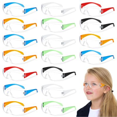 Patelai 36 Pcs Kids Safety Glasses Bulk Eye Protection Goggles Scratch Resistant for Science Class, Lab, Sports, Child Youth Size (Multicolor)