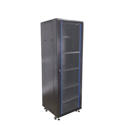 FixtureDisplays Server AV Cabinet Audio Video Equipment Rack Lock Keys Metal Black 37U w/Shelf 15594-NF