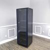 FixtureDisplays Server AV Cabinet Audio Video Equipment Rack Lock Keys Metal Black 37U w/Shelf 15594-NF view 2