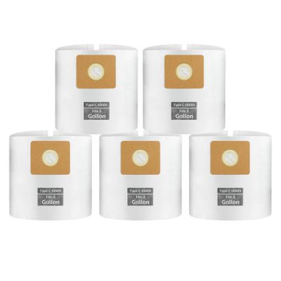 ALYYDBG for Shop Vac Bags 3 Gallon, Type C - 90669 9066900 9066933 Vacuum Cleaner Disposable Collection Filter Bags 5 PCS