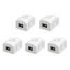 iwillink Cat6 Ethernet Surface Mount Outlet Box, 1-Port RJ45 Ethernet Wall Jack Box, 5-Pack, White view 1