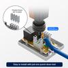 iwillink Cat6 Ethernet Surface Mount Outlet Box, 1-Port RJ45 Ethernet Wall Jack Box, 5-Pack, White view 2