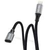 AGVEE 6.6ft Lightning Extension Cable, Braided Female to Male Extender Full Function Cord Compatible with iPhone iPad, Data Sync Video Audio & Charging Connector Adapter, Dark Gray view 1
