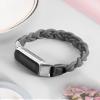 Wearlizer Compatible with Fitbit Charge 6 Bands/Charge 5 Bands for Women, Cute Stretchy Braided Solo Loop Wristband Slim Soft Elastic Replacement Strap Accessories for Charge 5 6 Band, Grey L view 3