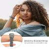 Wearlizer Compatible with Fitbit Charge 6 Bands/Charge 5 Bands for Women, Cute Stretchy Braided Solo Loop Wristband Slim Soft Elastic Replacement Strap Accessories for Charge 5 6 Band, Grey L view 4