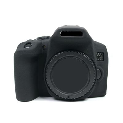 Camera Case Black Soft Silicone Anti-Skid Texture Armor Skin Body Cover Protector for Canon EOS 850D digital SLR camera