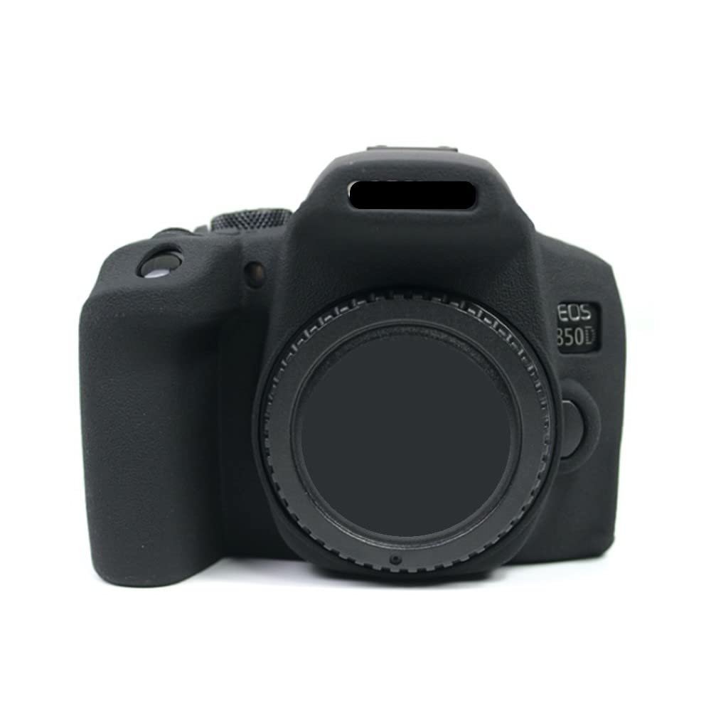 Camera Case Black Soft Silicone Anti-Skid Texture Armor Skin Body Cover Protector for Canon EOS 850D digital SLR camera
